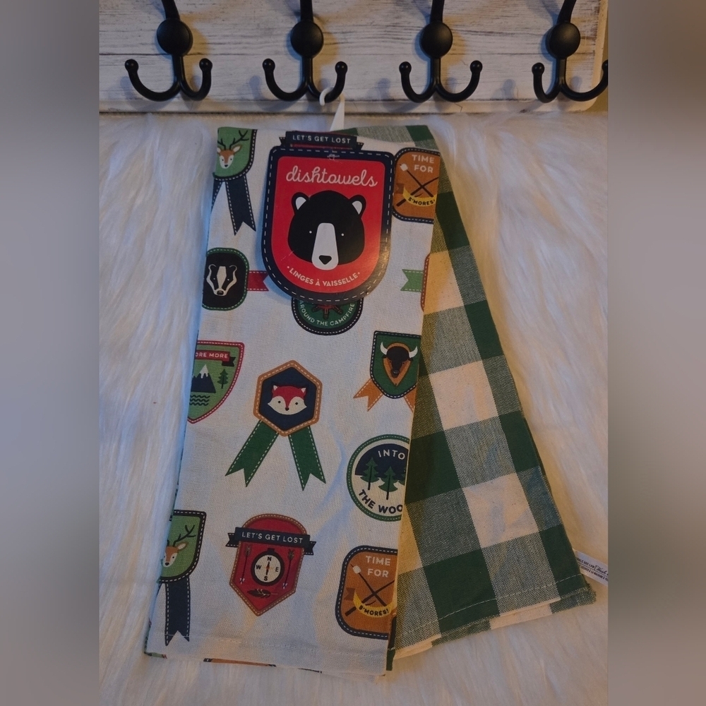 Kawaii Campfire Adventures Dishtowel Set